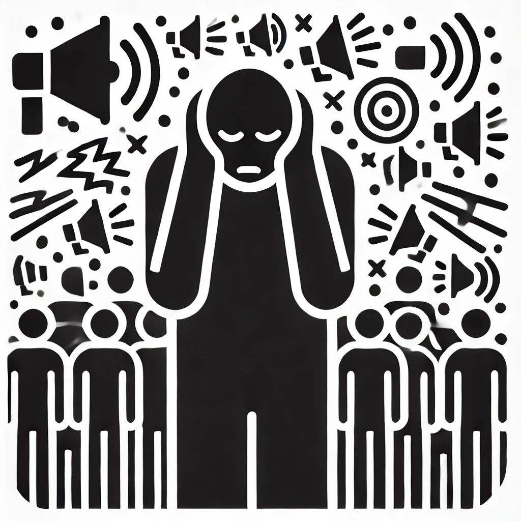 Eine Person liegt mit Augenbilde und Gehörschutz im Bett